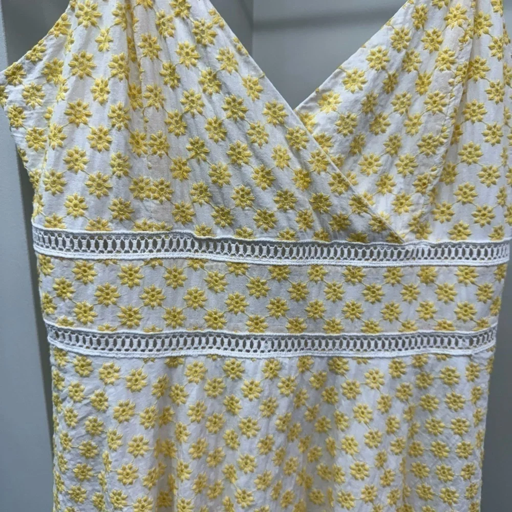 Girls Embroidered Yellow Flower Dress